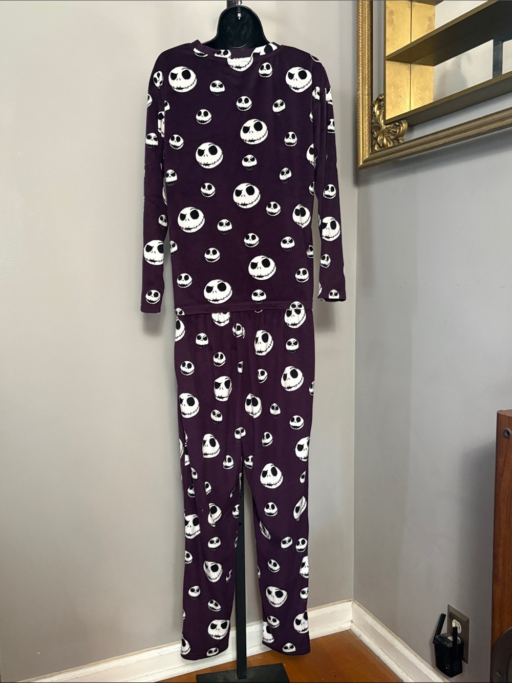 Disney Small Tim Burtons Purple Nightmare Before Coffee Pajama Set - Picture 2 of 3